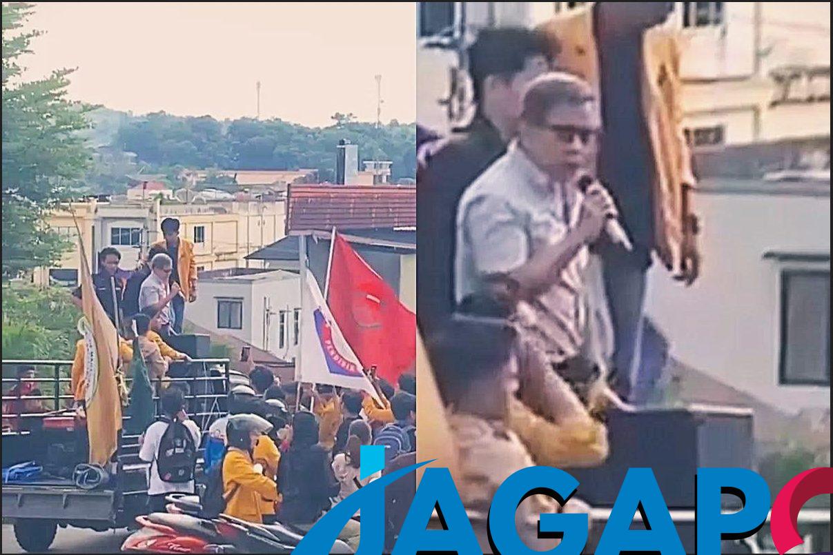 Keciduk Rocky Gerung Ikut Demo Mahasiswa